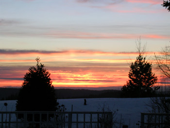 Sunset at Ridgeview Gardens Bed and Breakfast